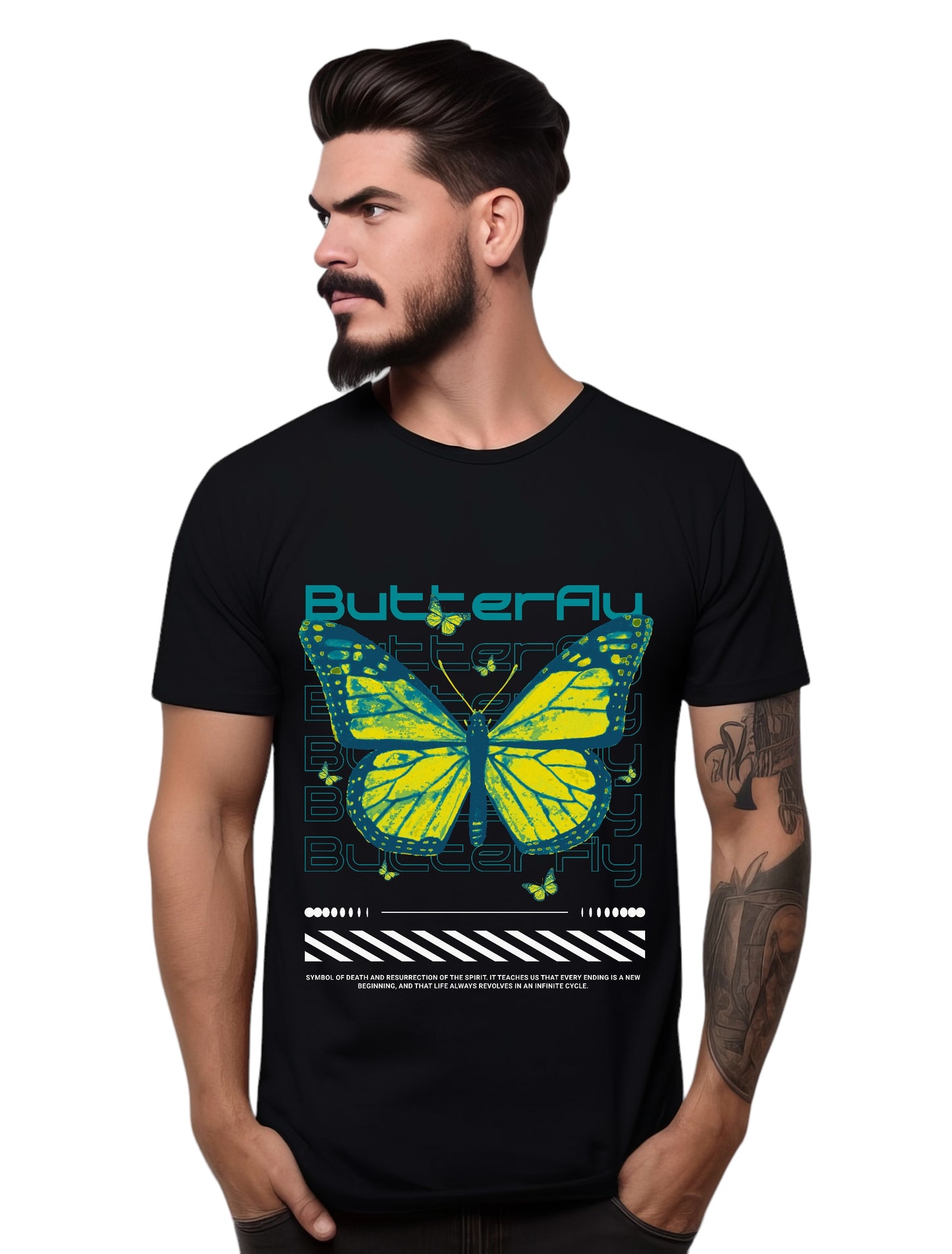 Artistic Butterfly-Inspired T-Shirt