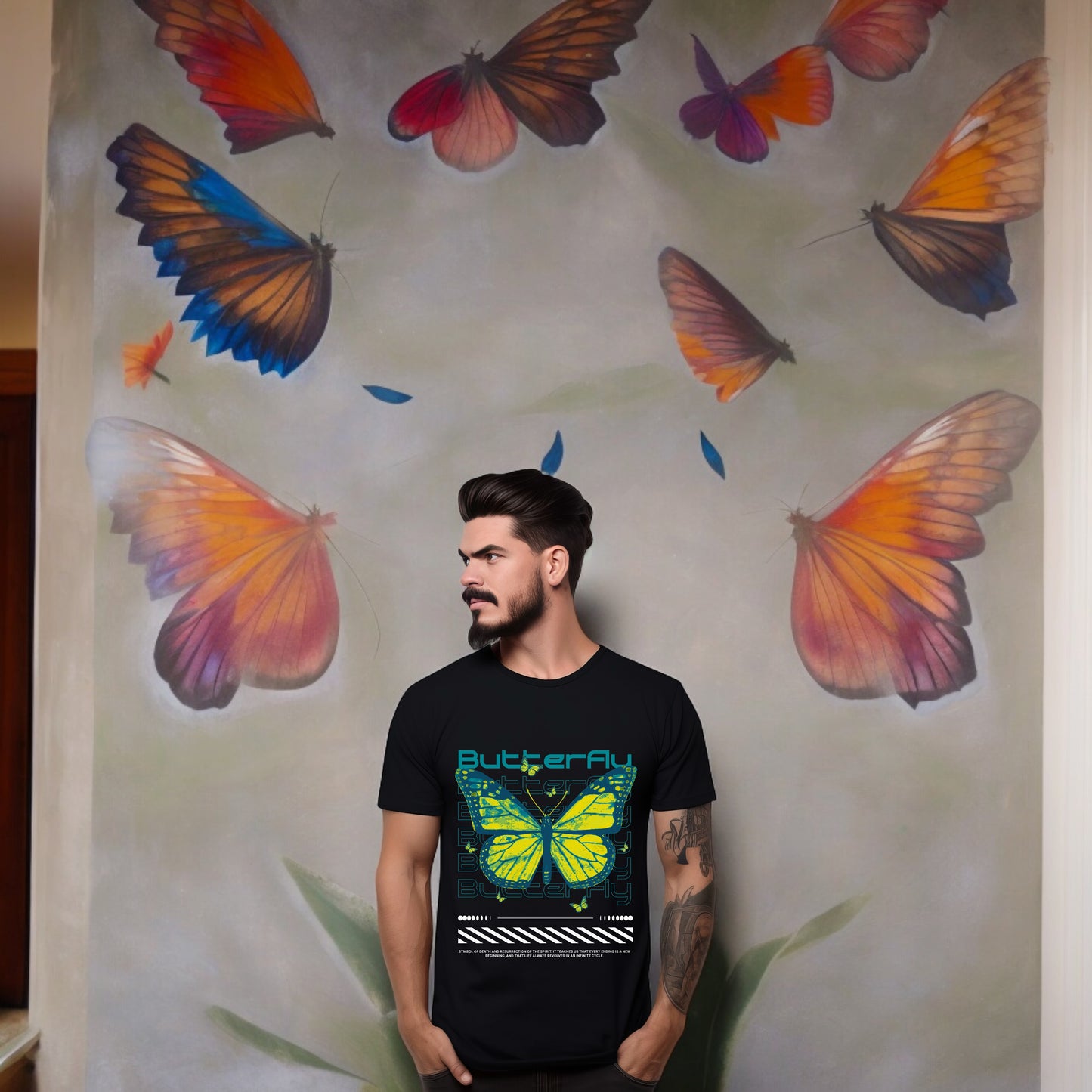 Artistic Butterfly-Inspired T-Shirt