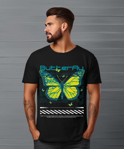 Artistic Butterfly-Inspired T-Shirt