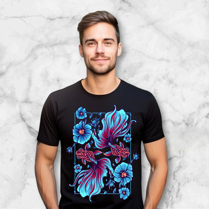 Golden Blue Betta Beauty T-shirt Design