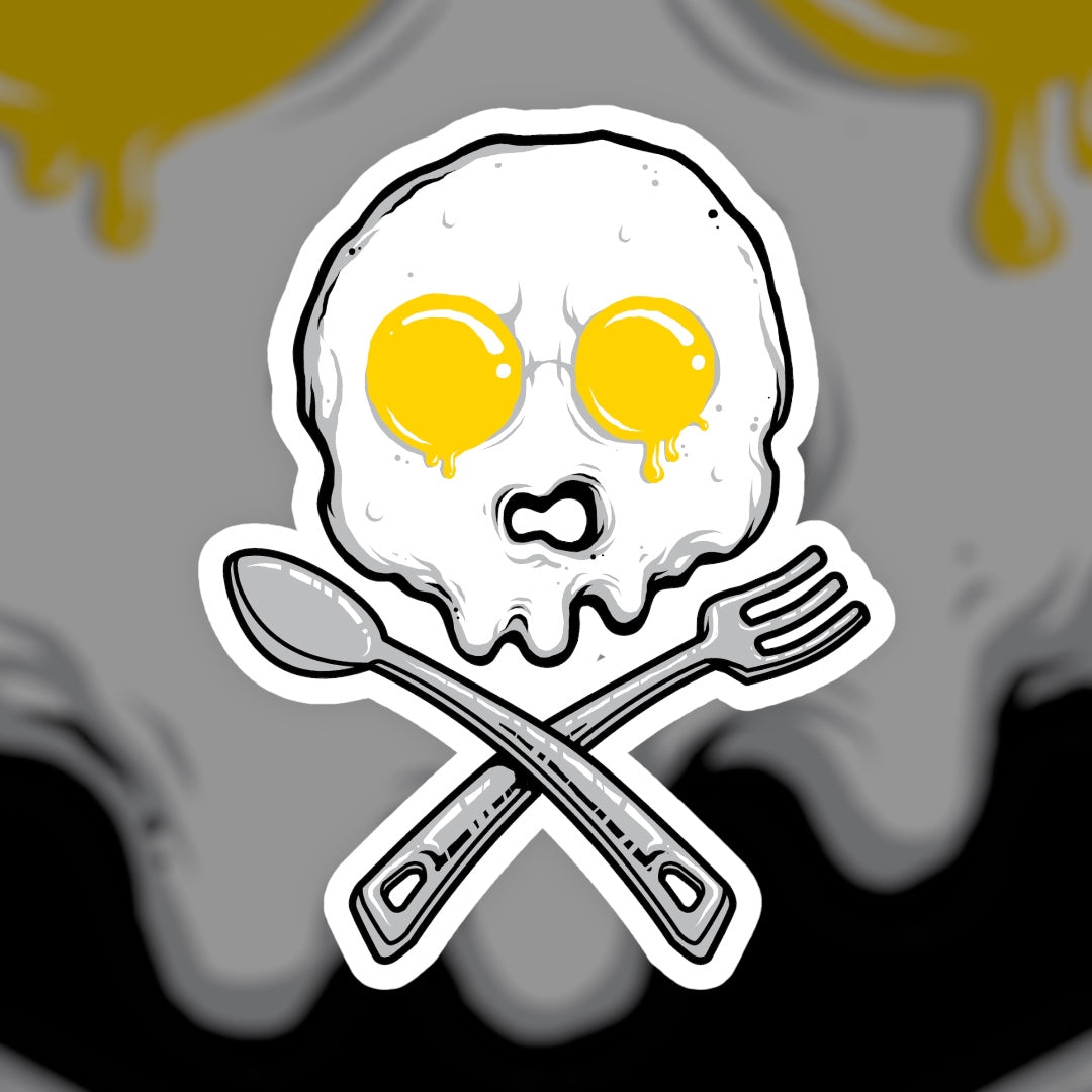 Skull, Crossbones, Spoon, and Fork T-shirt Design