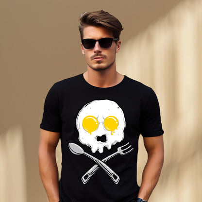 Skull, Crossbones, Spoon, and Fork T-shirt Design