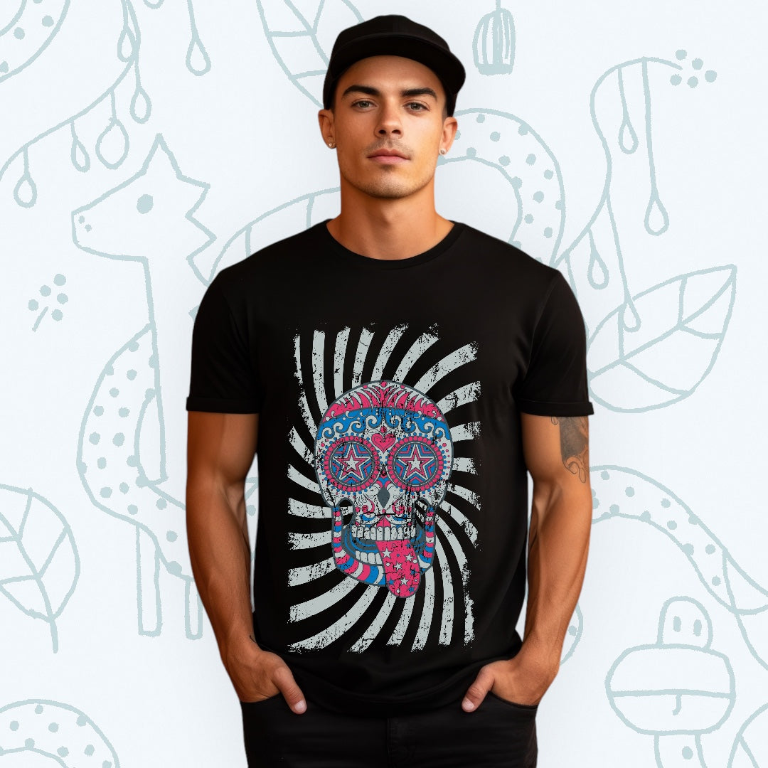 Skull Ink Masterpiece: Tattoo-Inspired T-shirt Design