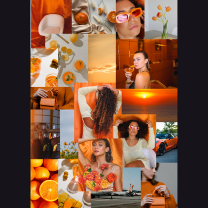 Orange Delights: A Vibrant Collage Poster