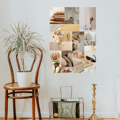 Earthy Elegance: A Beige Collage