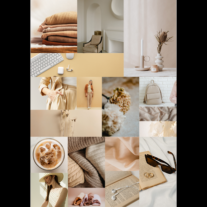 Earthy Elegance: A Beige Collage